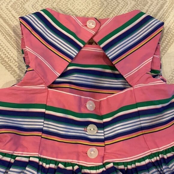 Polo Ralph Lauren Girls Pink Striped Tank Dress - Picture 5 of 6